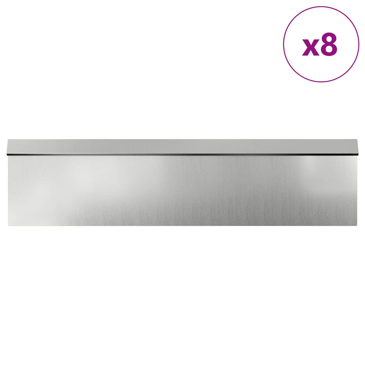 Snail Fences 12 pcs 100 x 3.5 x 25 cm Galvanised Steel Silver