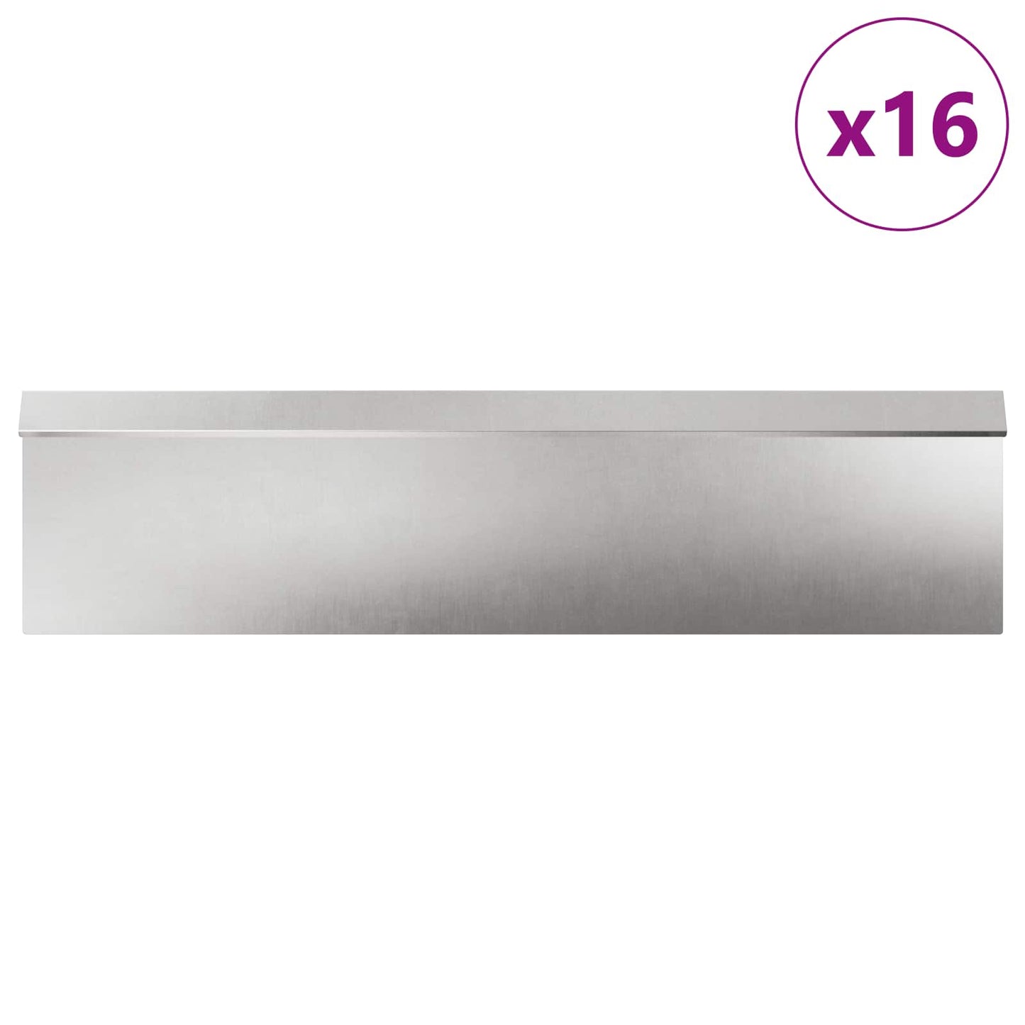 Snail Fences 20 pcs 100 x 3.5 x 25 cm Stainless Steel Silver