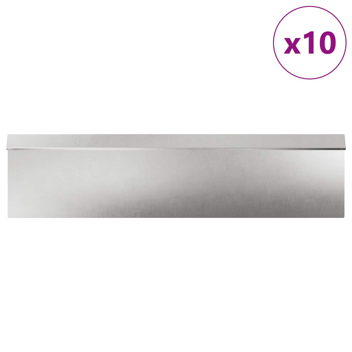 Snail Fences 16 pcs 100 x 3.5 x 25 cm Stainless Steel Silver