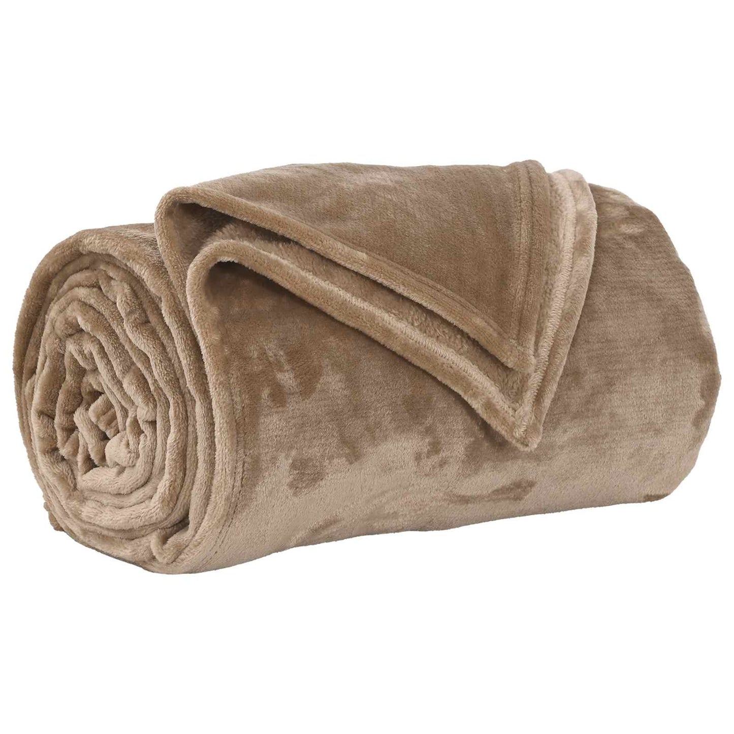 Throw Blanket Camel 220 x 240 cm 1.37 kg Fleece