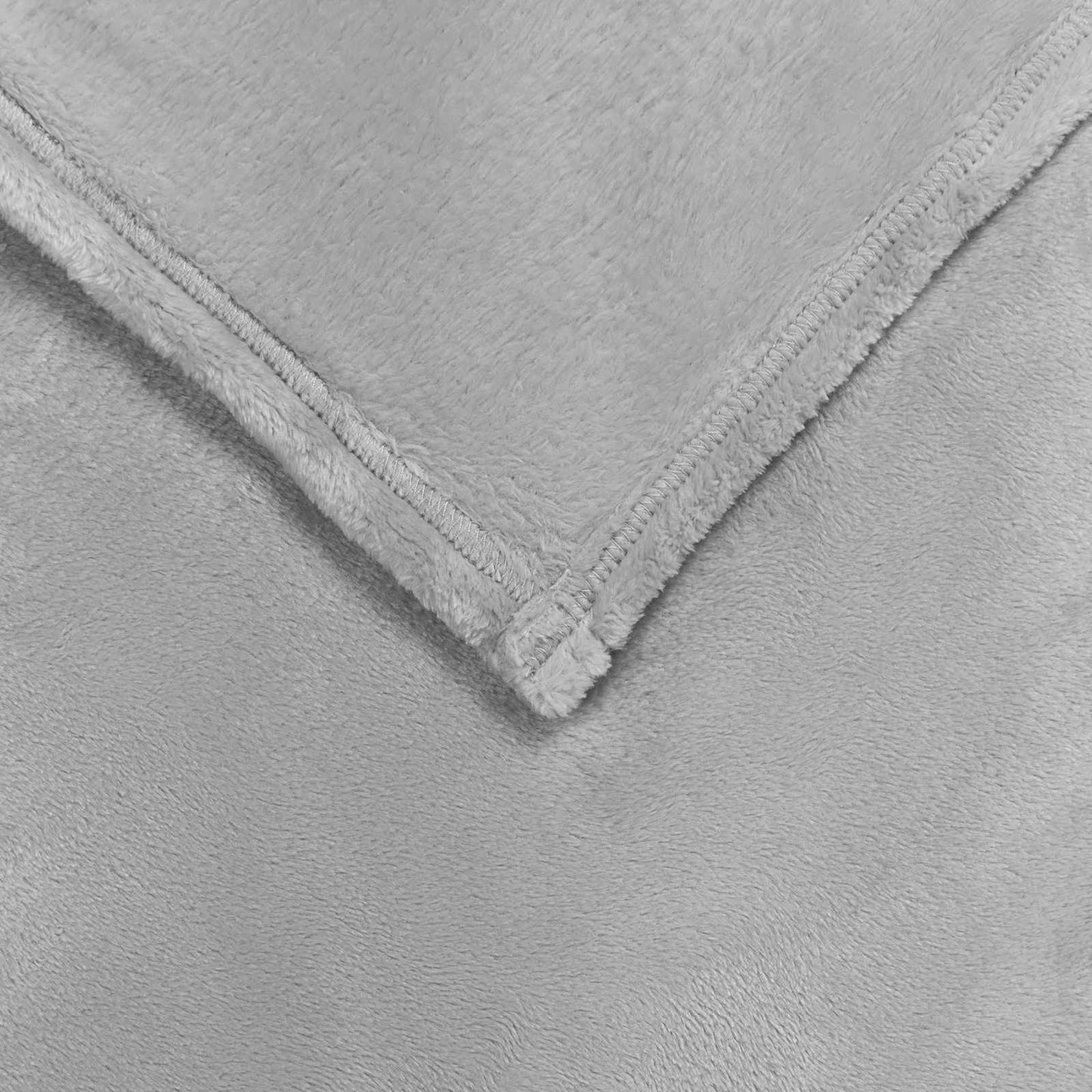 Throw Blanket Grey 220 x 240 cm 1.37 kg Fleece