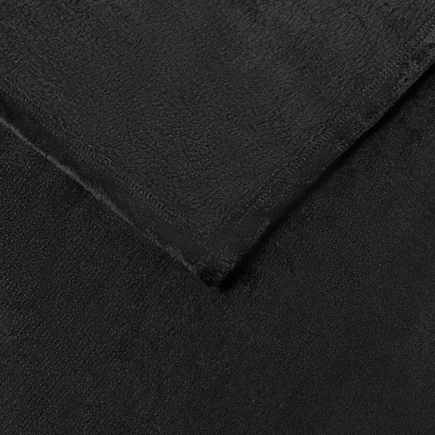Throw Blanket Black 220 x 240 cm 1.37 kg Fleece