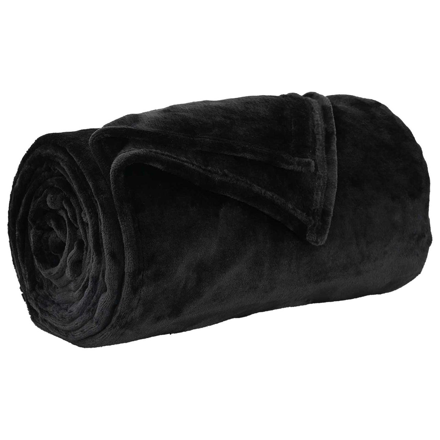 Throw Blanket Black 220 x 240 cm 1.37 kg Fleece