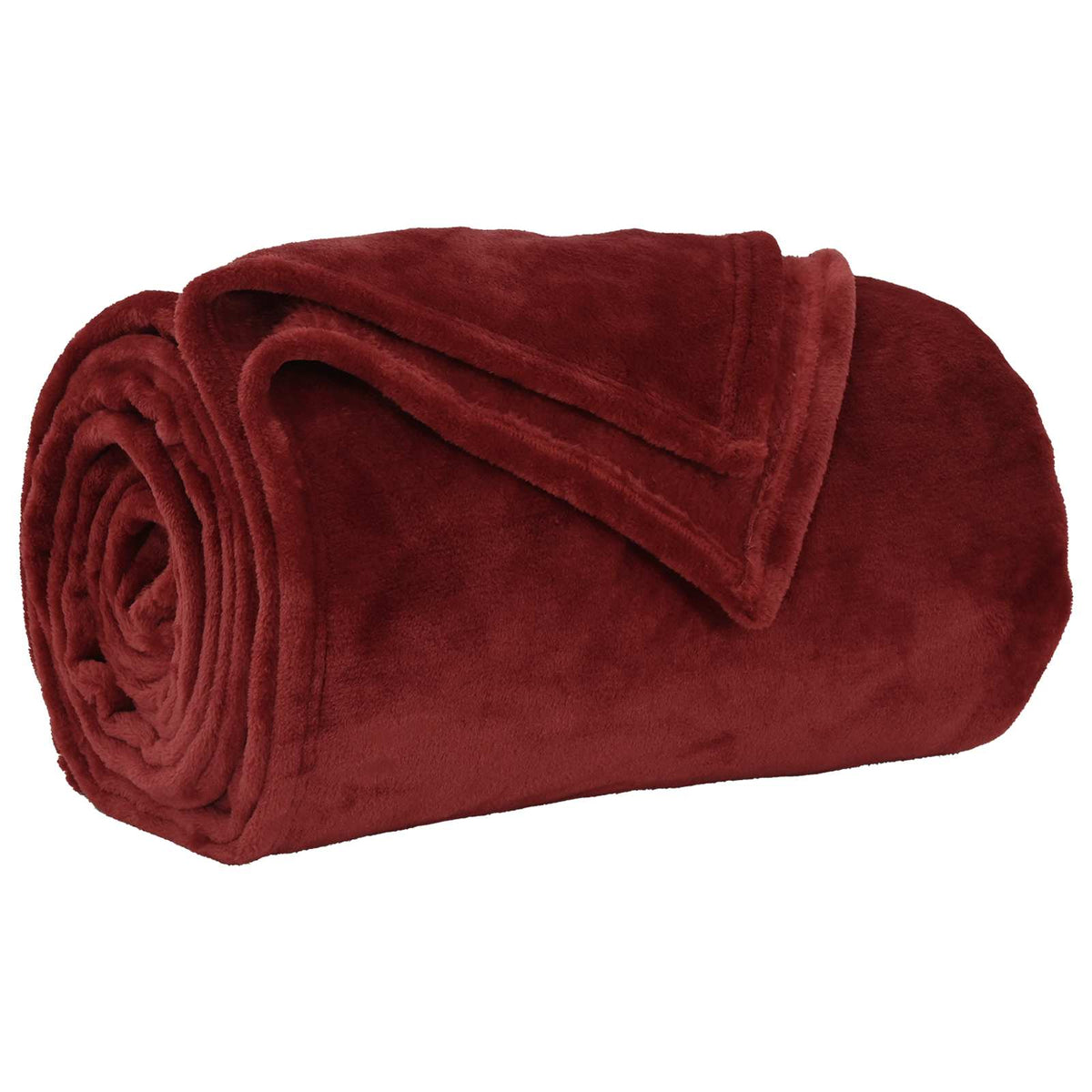Throw Blanket Bordeaux Red 150 x 130 cm 0.51 kg Fleece