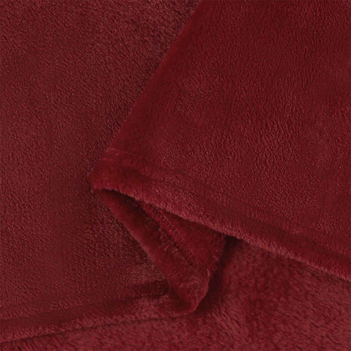 Throw Blanket Bordeaux Red 240 x 220 cm 1.37 kg Fleece