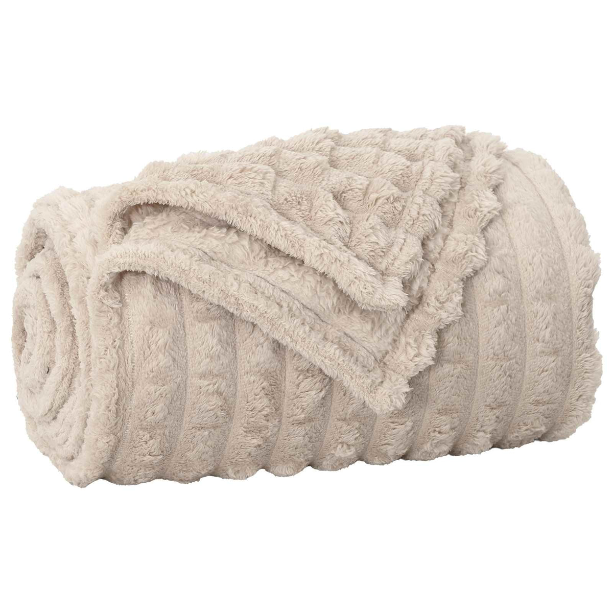 Throw Blankets 6 pcs Beige 240 x 220 cm 8.76 kg Fleece