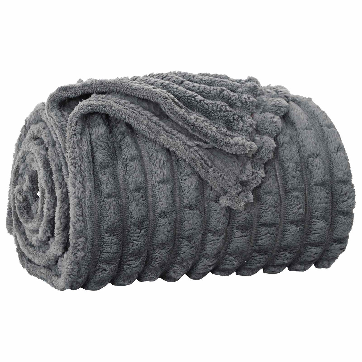 Throw Blanket Dark Grey 150 x 130 cm 0.51 kg Fleece