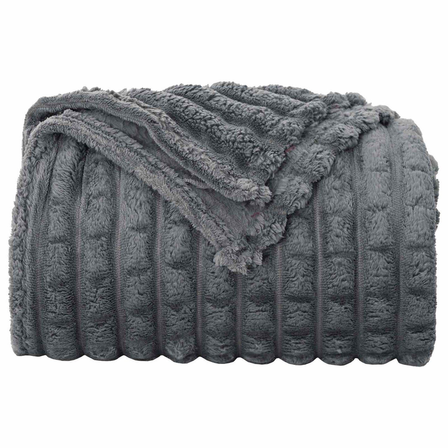 Throw Blanket Dark Grey 150 x 130 cm 0.51 kg Fleece