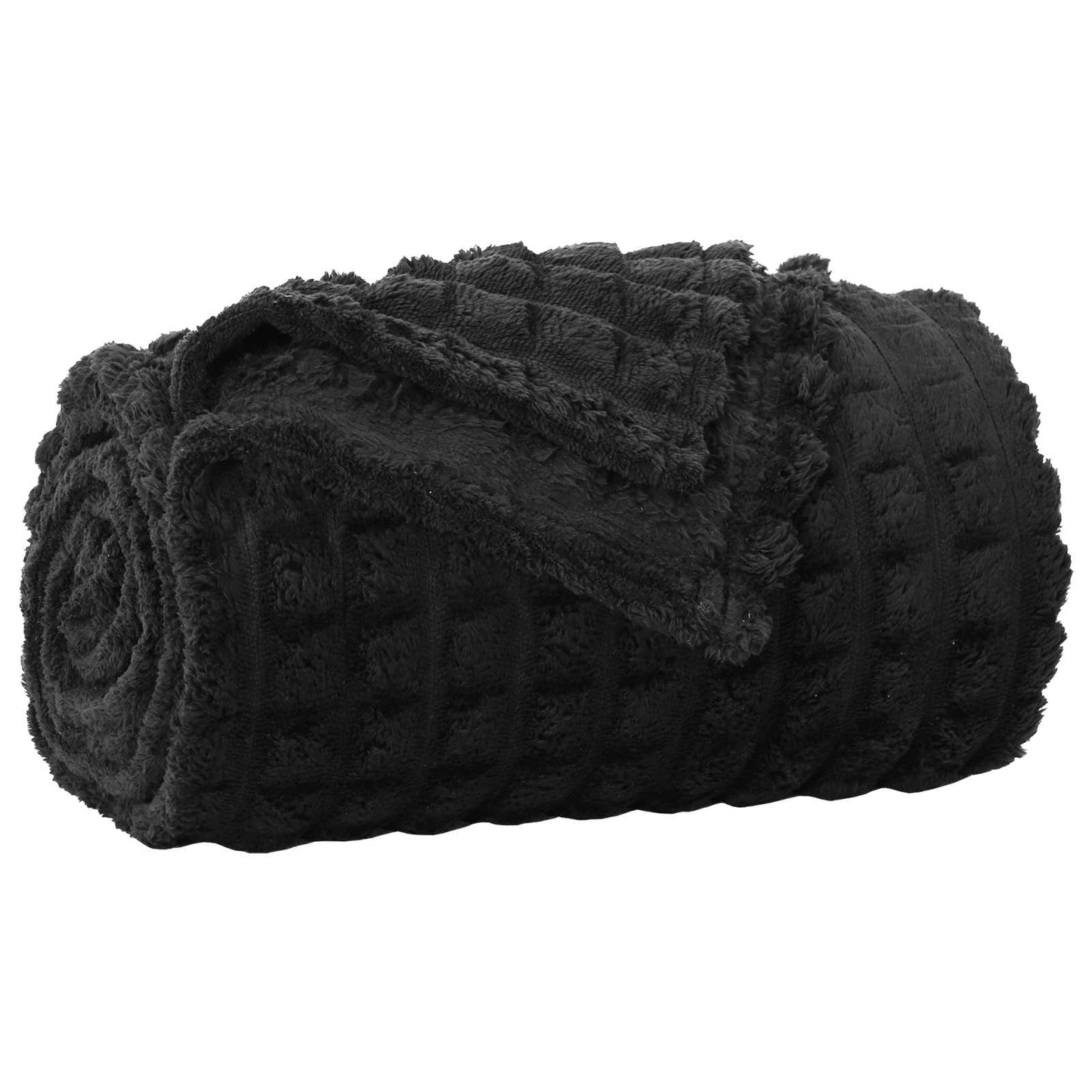 Throw Blanket Black 270 x 240 cm 1.7 kg Fleece
