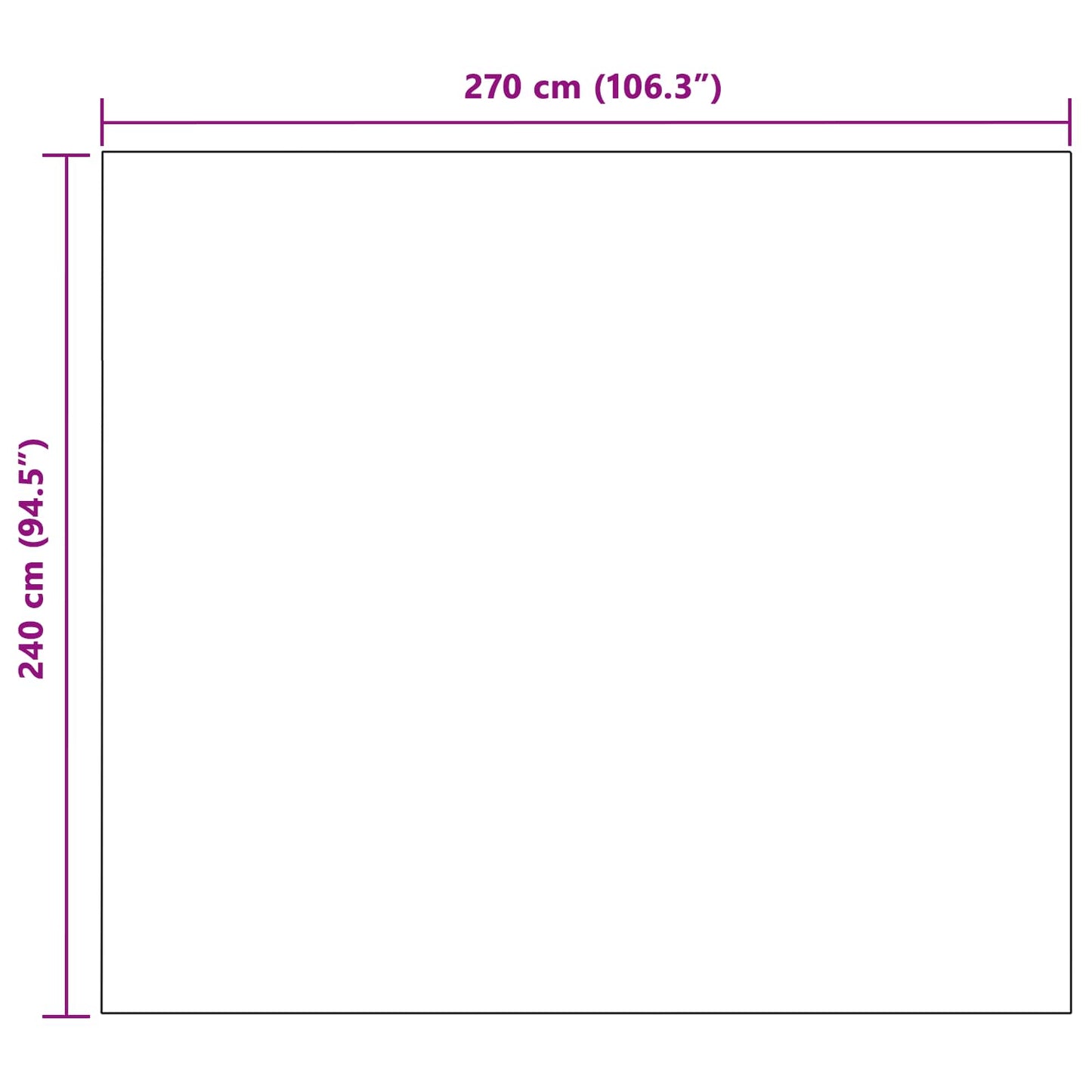 Throw Blanket Black 270 x 240 cm 1.7 kg Fleece
