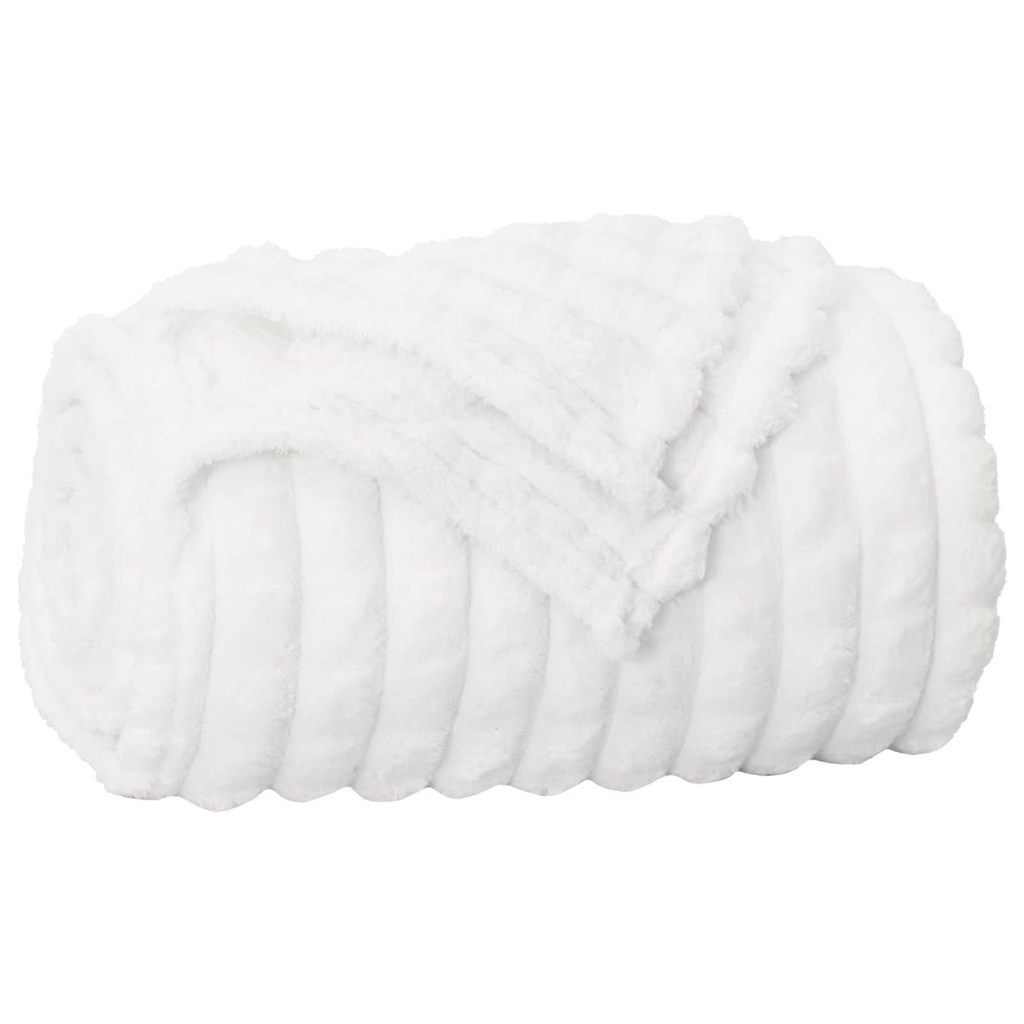 Throw Blanket White 150 x 130 cm 0.5 kg Fleece