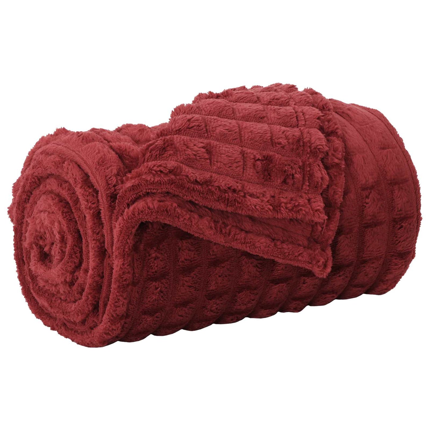 Throw Blanket Bordeaux Red 270 x 240 cm 1.69 kg Fleece