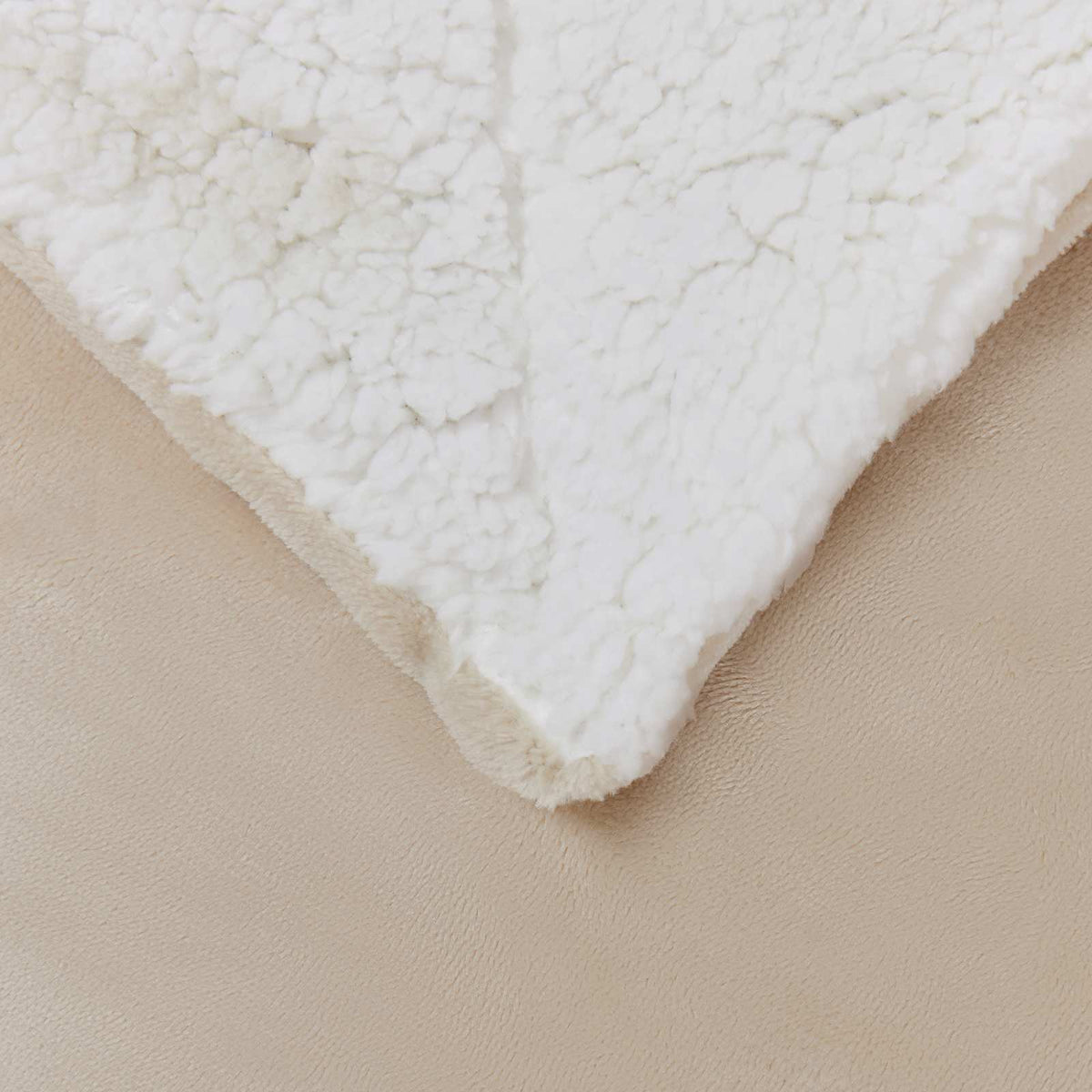 Throw Blanket Beige 240 x 220 cm 2.67 kg Fleece