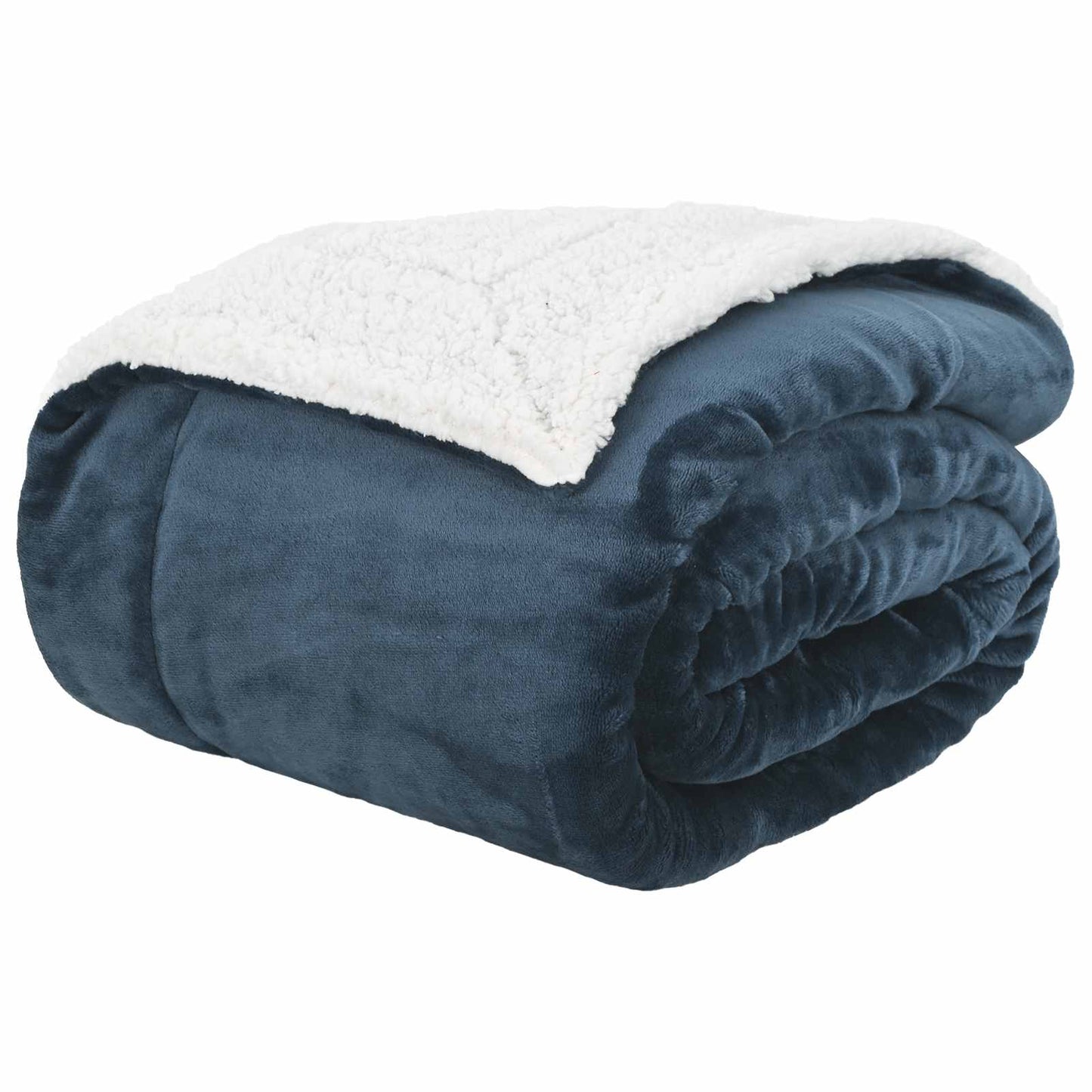Throw Blanket Navy Blue 150 x 200 cm 1.64 kg Fleece