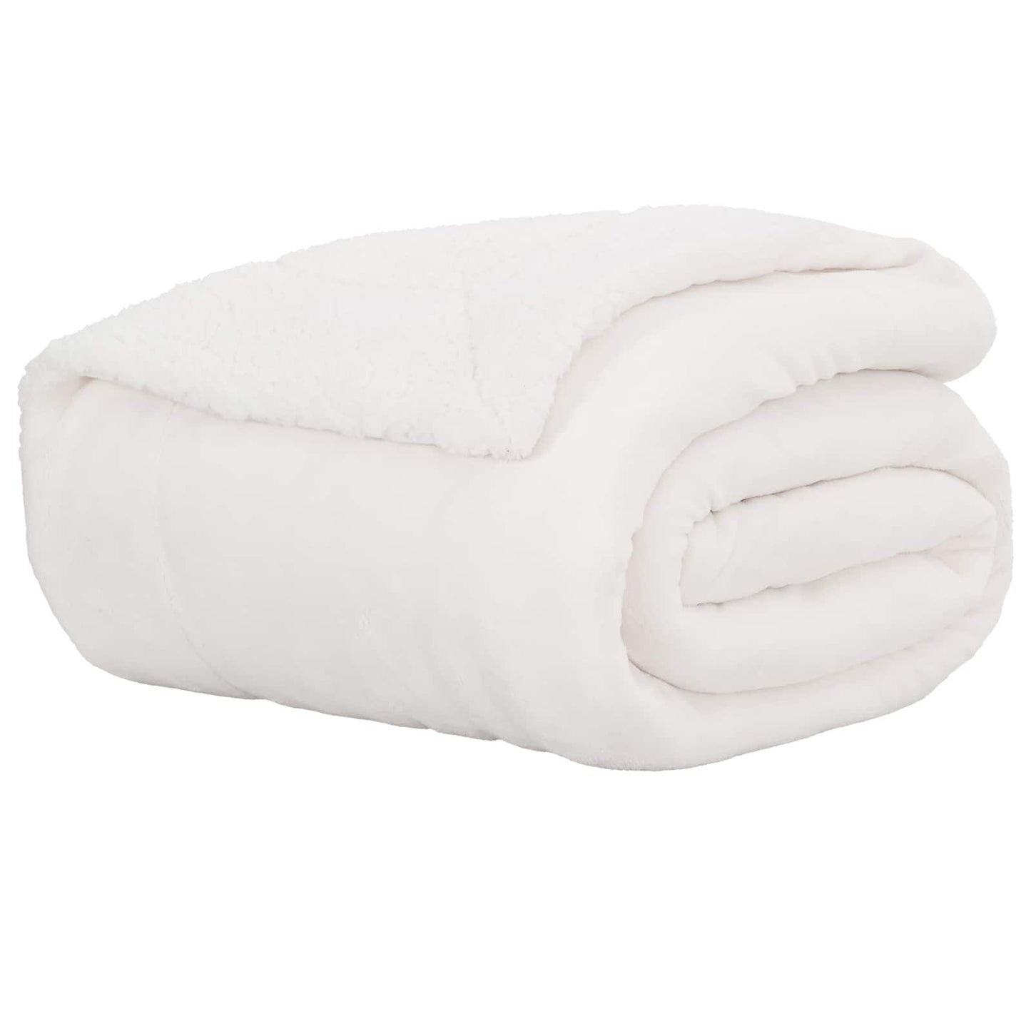 Throw Blanket White 240 x 270 cm 3.17 kg Fleece