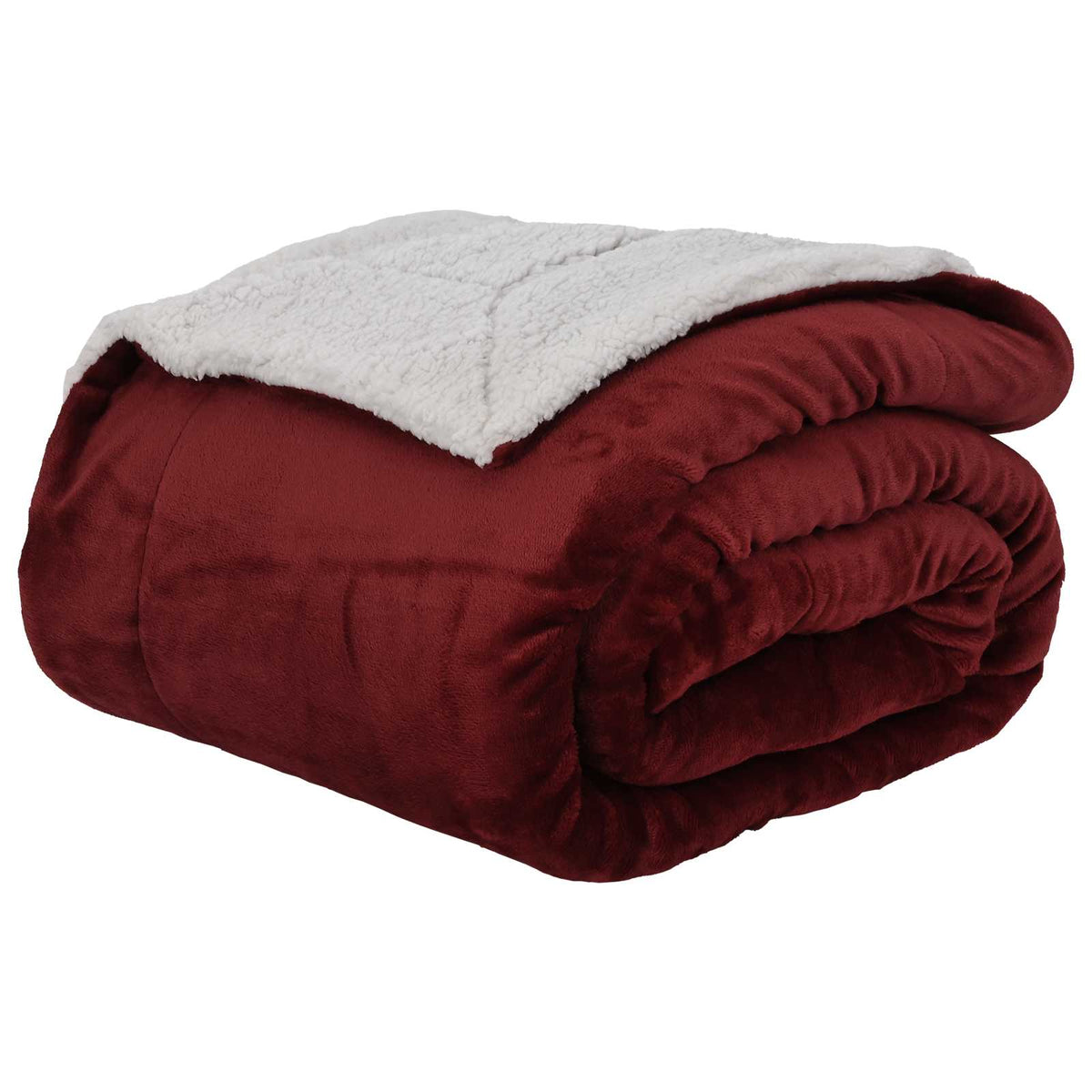 Throw Blanket Bordeaux Red 150 x 130 cm 1 kg Fleece