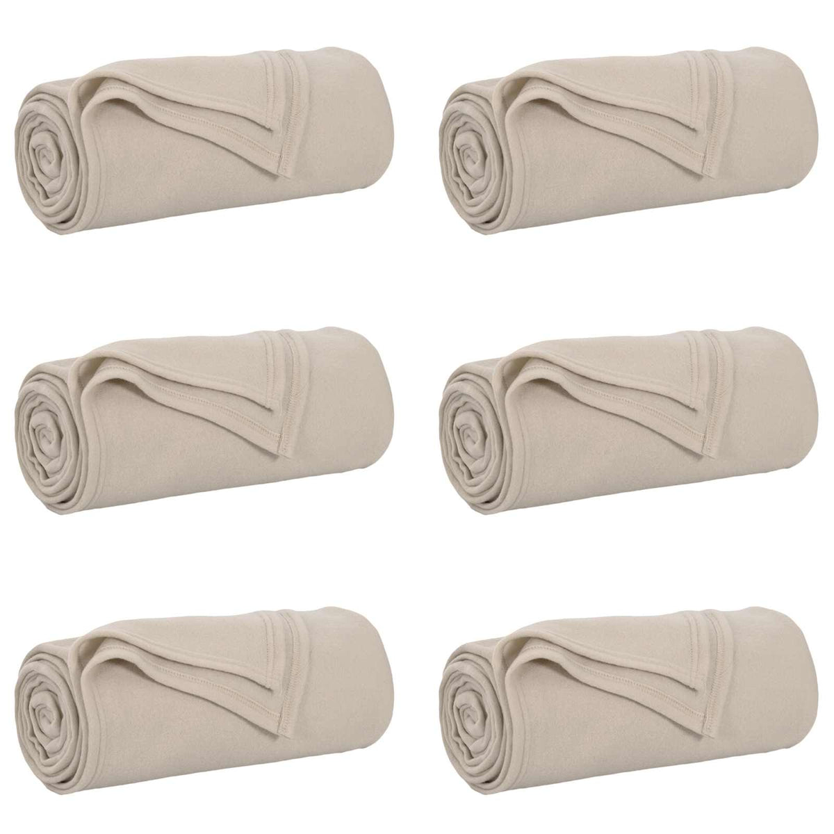 Throw Blankets 6 pcs Beige 270 x 240 cm 5.08 kg Fleece
