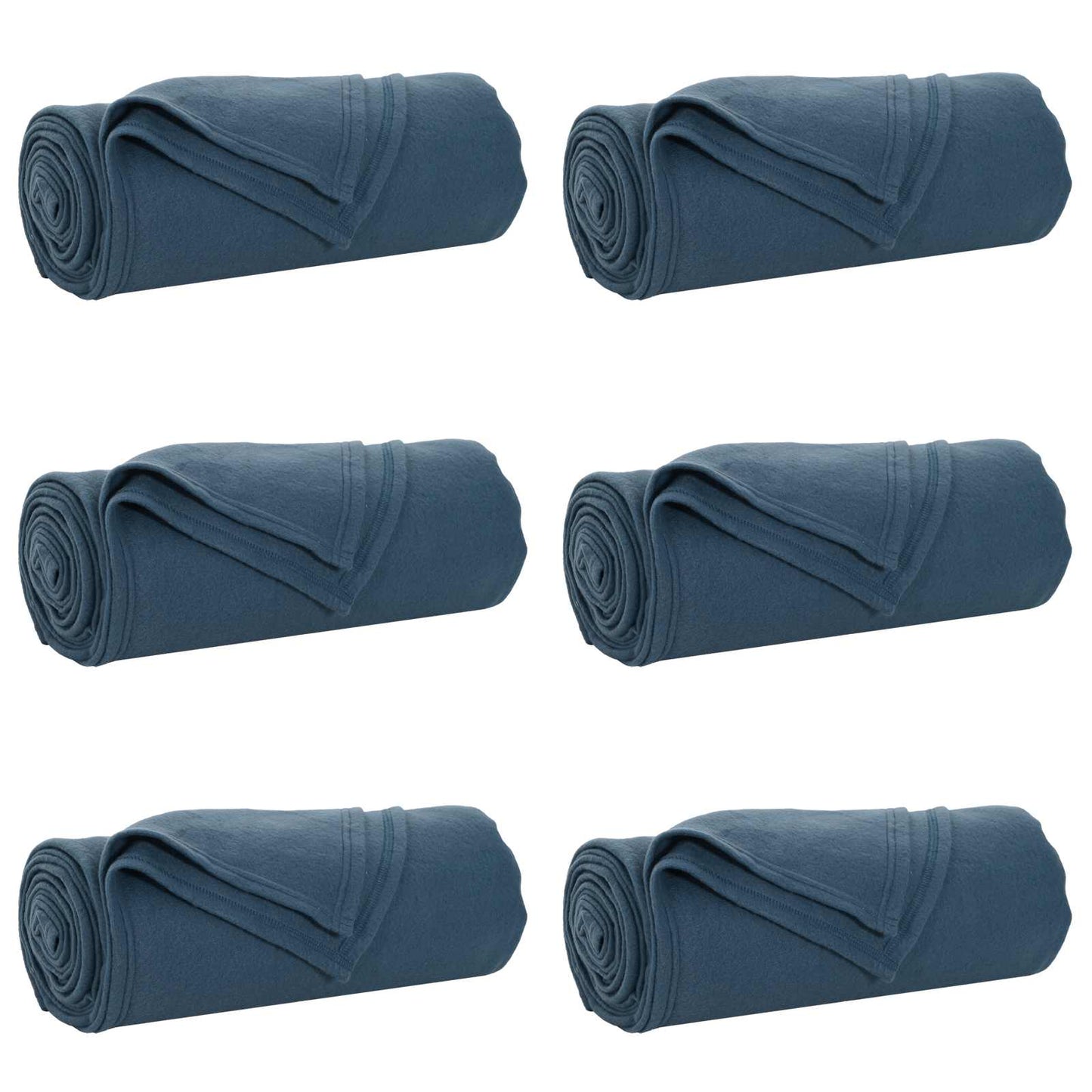 Throw Blankets 6 pcs Navy Blue 200 x 150 cm 2.52 kg Fleece