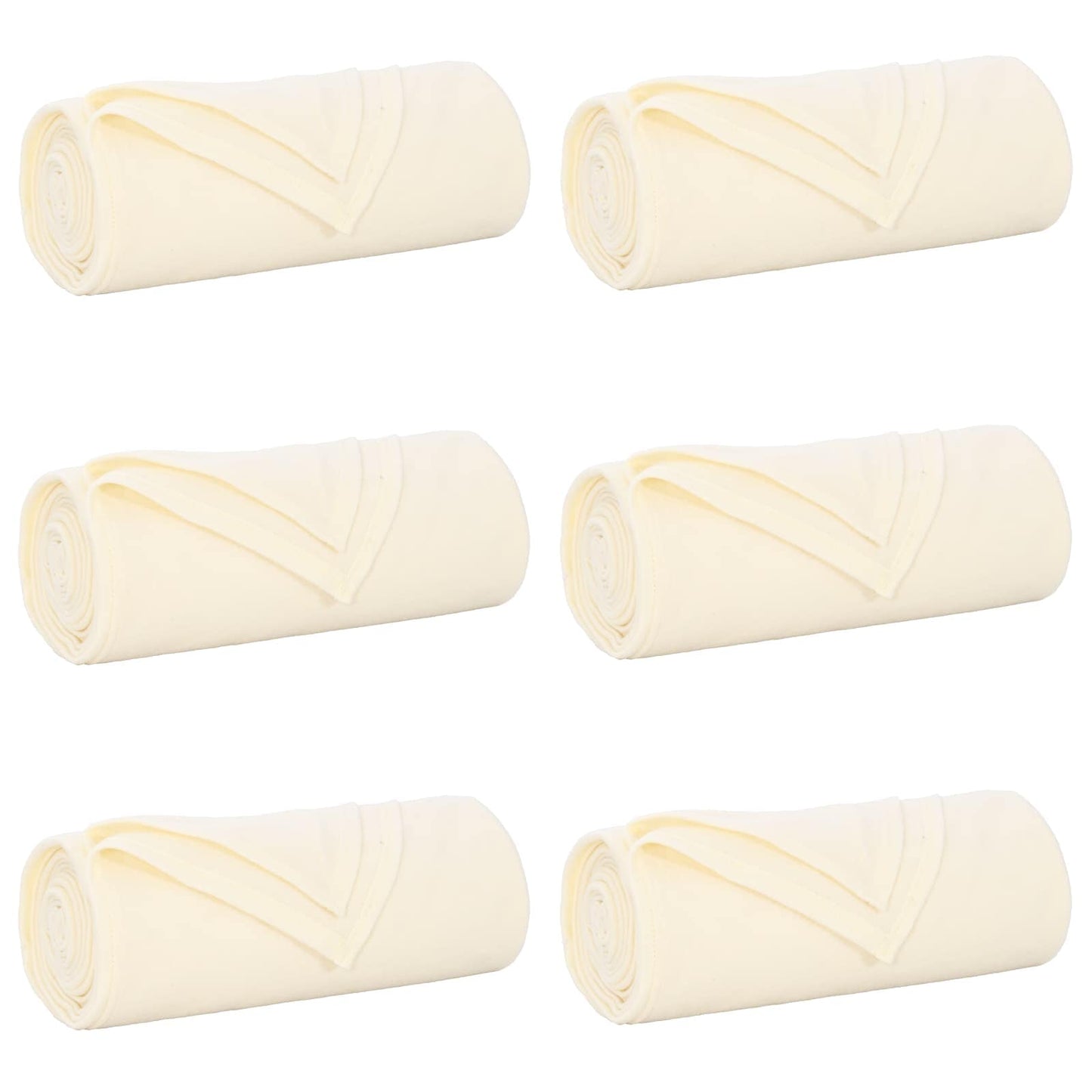 Throw Blankets 6 pcs Cream 170 x 130 cm 1.86 kg Fleece