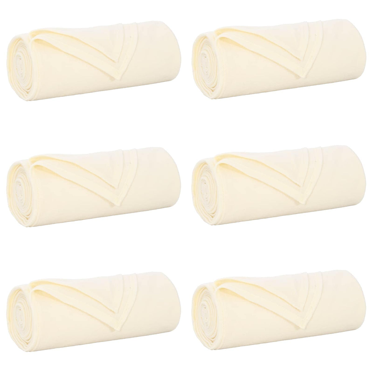 Throw Blankets 6 pcs Cream 240 x 220 cm 4.28 kg Fleece