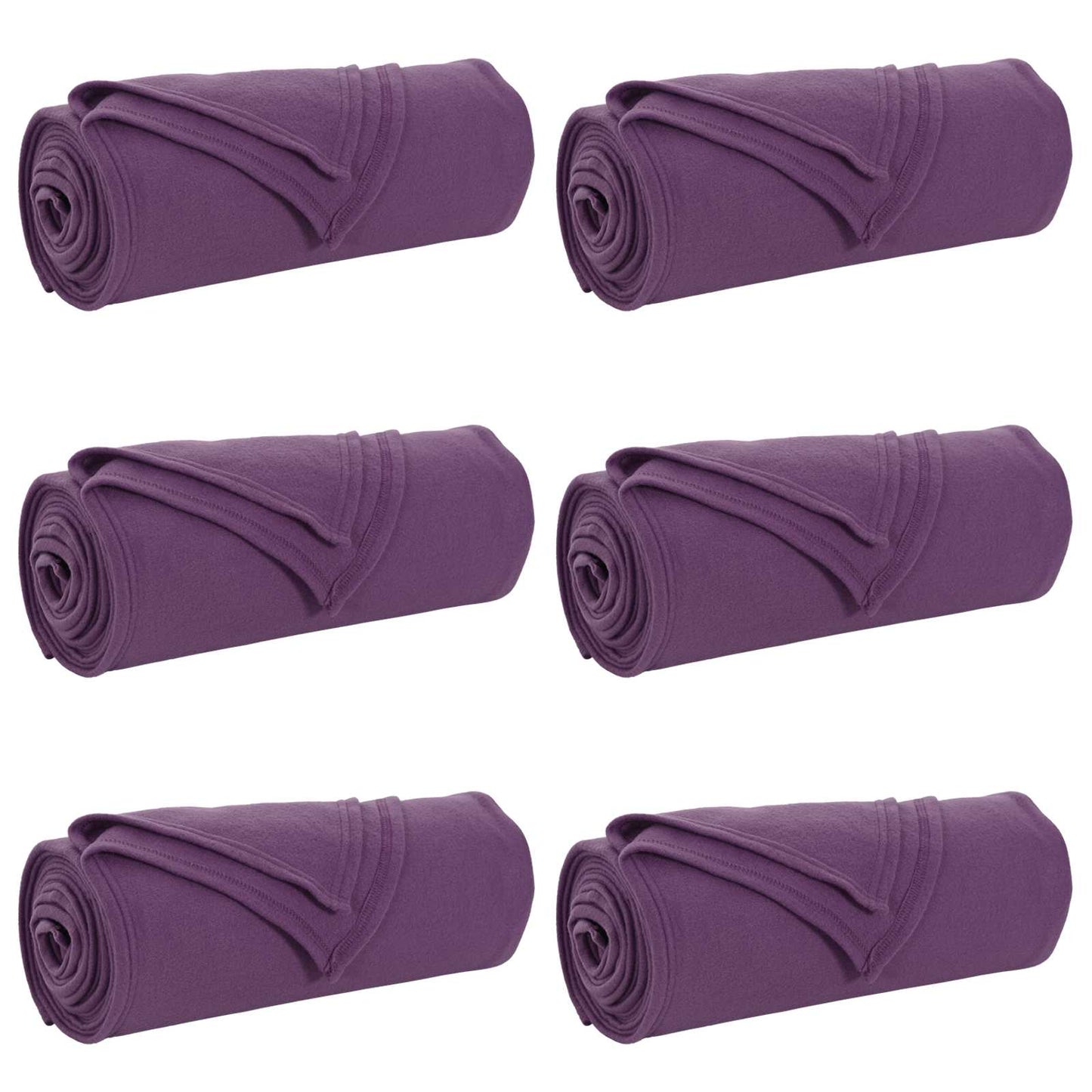 Throw Blankets 6 pcs Purple 200 x 150 cm 2.61 kg Fleece