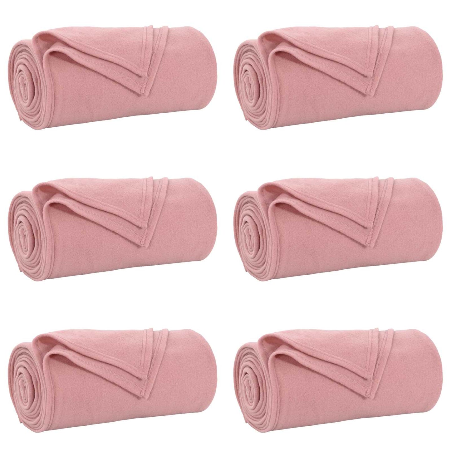 Throw Blankets 6 pcs Pink 200 x 150 cm 2.52 kg Fleece