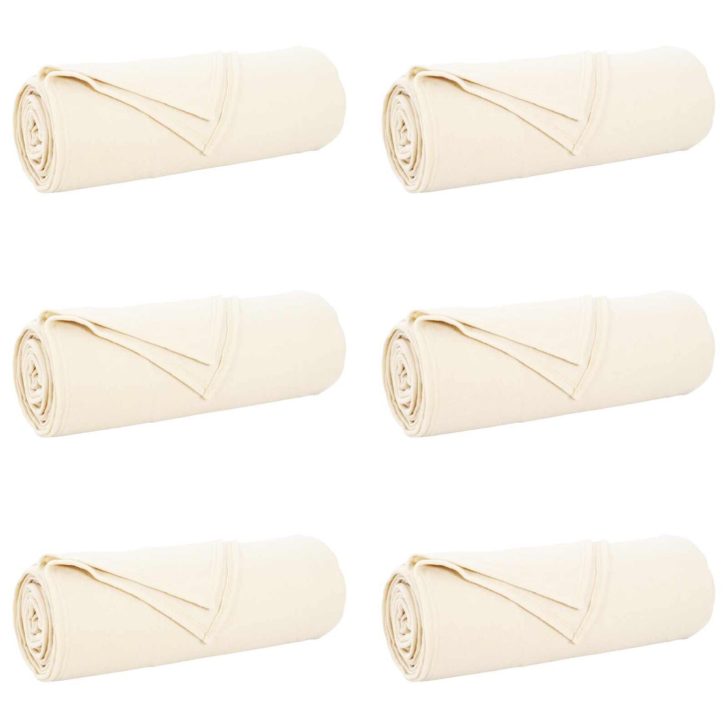 Throw Blankets 6 pcs Cream 350 x 270 cm 8.09 kg Fleece