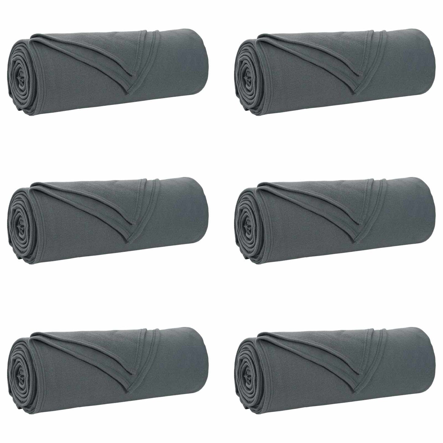 Throw Blankets 6 pcs Dark Grey 210 x 140 cm 2.56 kg Fleece