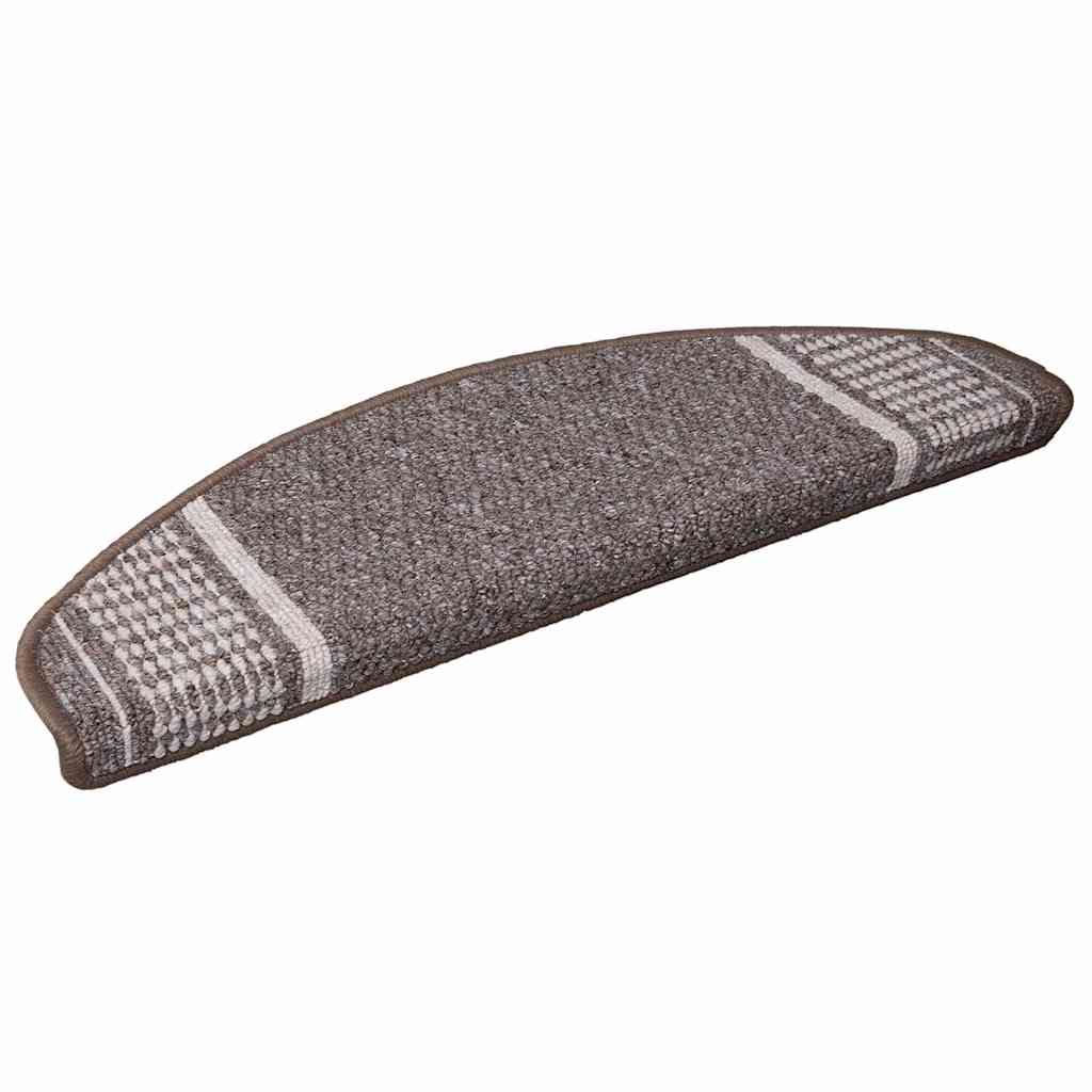 Self-adhesive Stair Mats 15 pcs 65 x 21 x 4 cm Non-Slip Brown