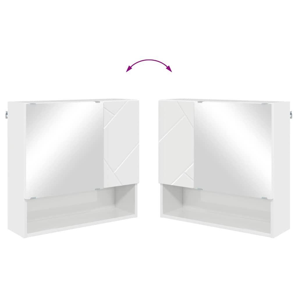 Bathroom Furniture Set 2 pcs High Gloss White 61 x 35 x 64 cm