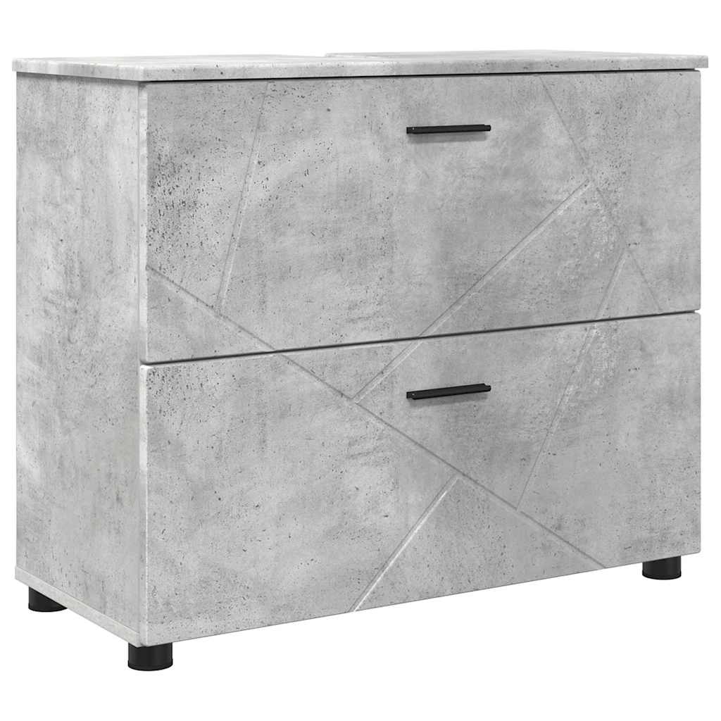 Bathroom Furniture Set 4 pcs Concrete Grey