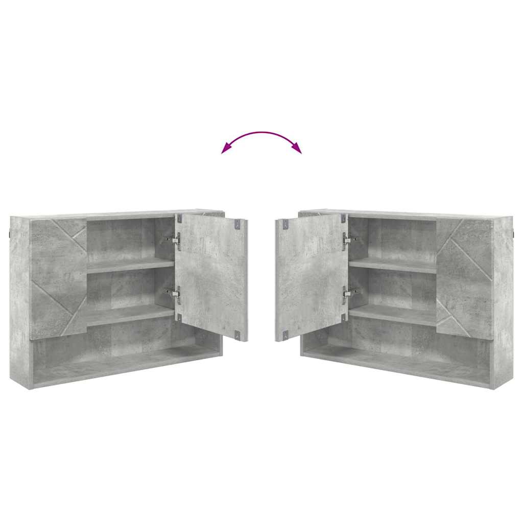 Bathroom Furniture Set 4 pcs Concrete Grey