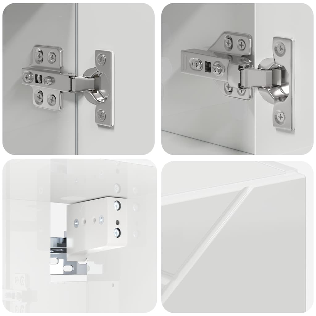 Bathroom Furniture Set 5 pcs High Gloss White