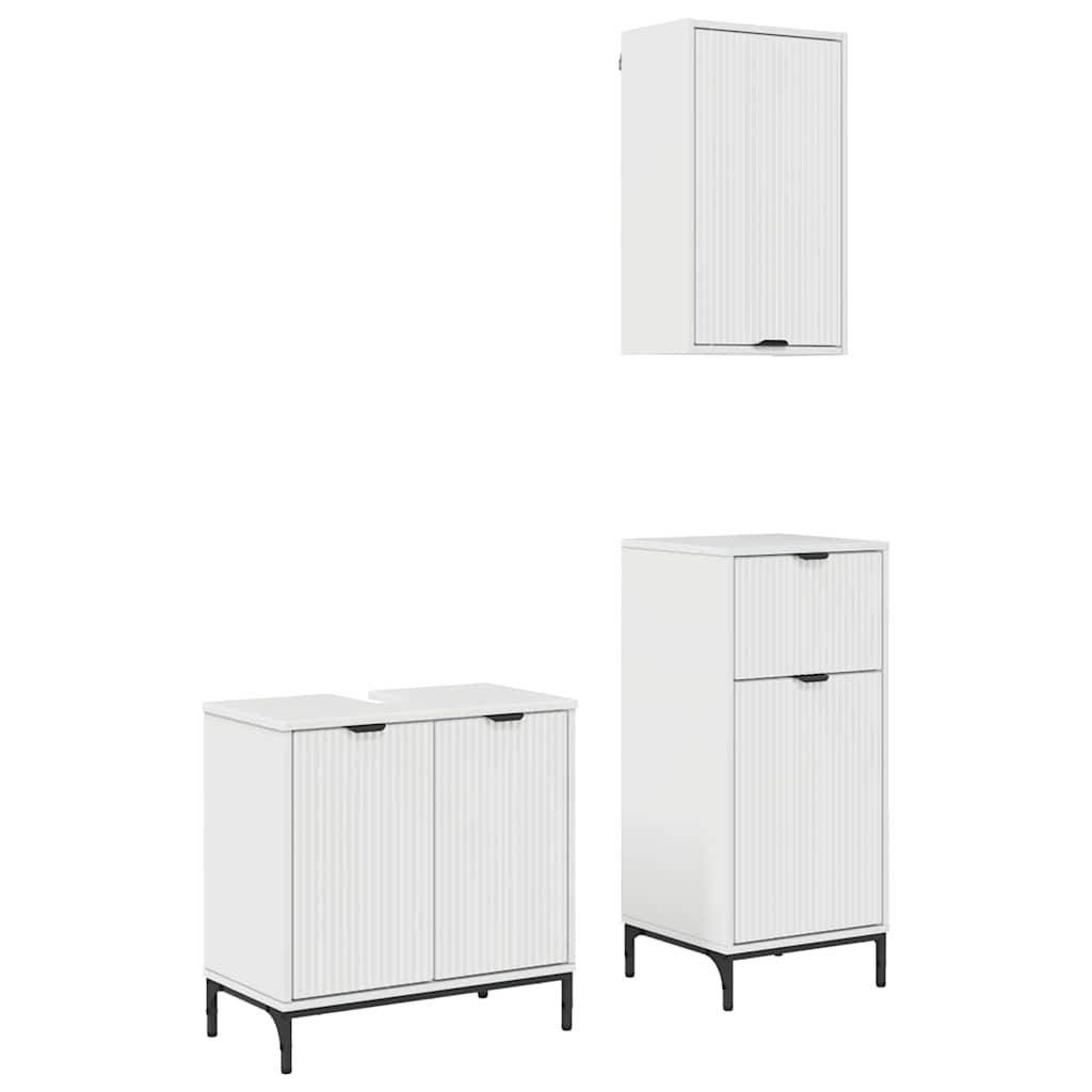 Bathroom Furniture Set 3 pcs High Gloss White