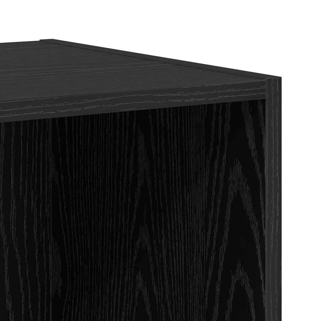 TV Cabinet Set 4 pcs Black Oak Engineered Wood