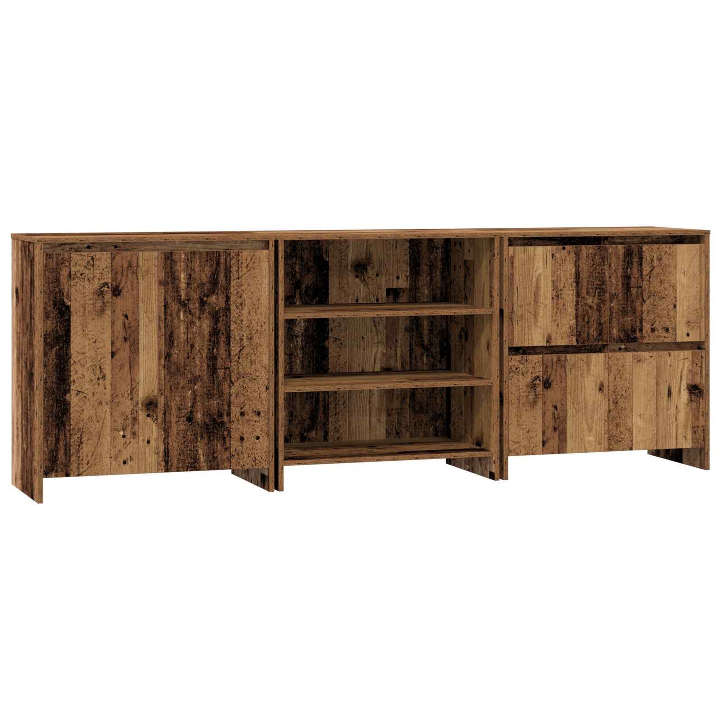 Sideboard 3 pcs Old Wood 70 x 41 x 75 cm Engineered Wood