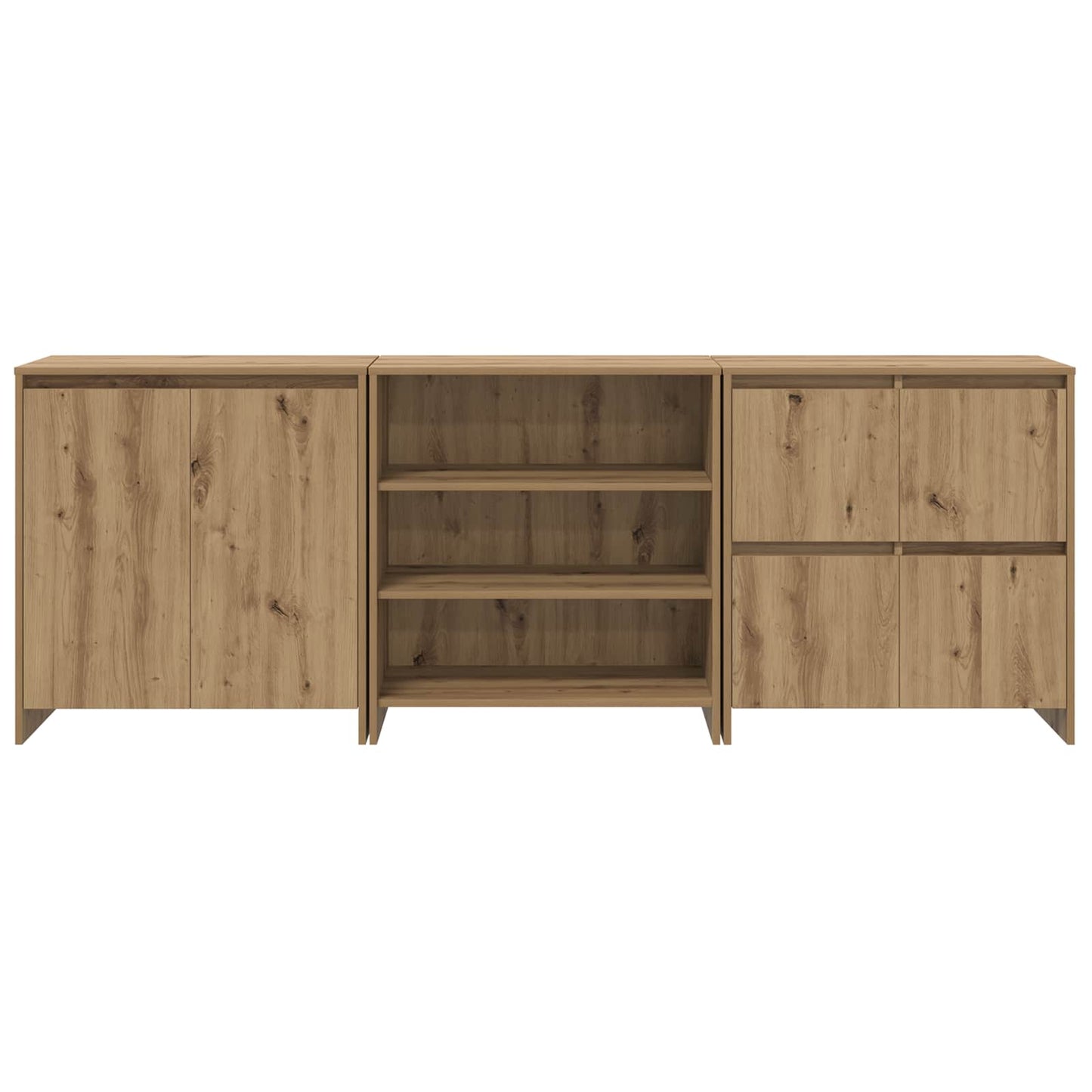 Sideboard 3 pcs Artisan Oak 70 x 41 x 75 cm Engineered Wood