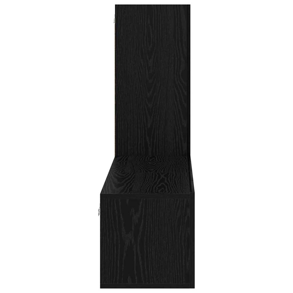 TV Cabinet Set 3 pcs Black Oak Engineered Wood