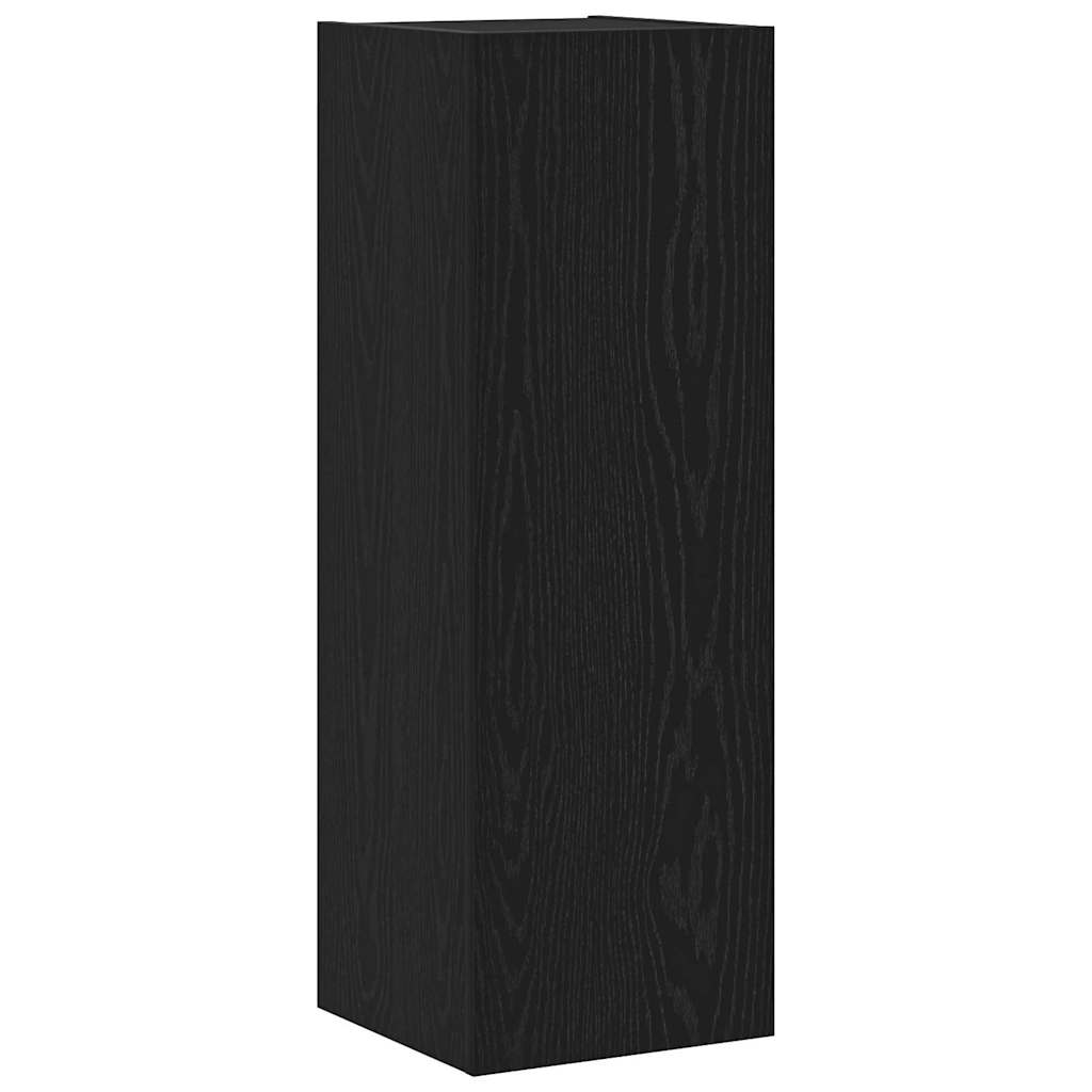 TV Cabinet Set 5 pcs Black Oak Engineered Wood