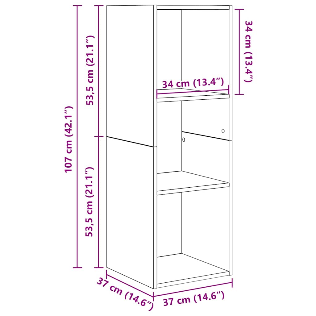 TV Cabinet Set 4 pcs Black Oak Engineered Wood