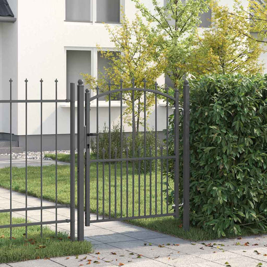 Fence Gate with Spikes EMMEN 104 x 117 cm Lockable