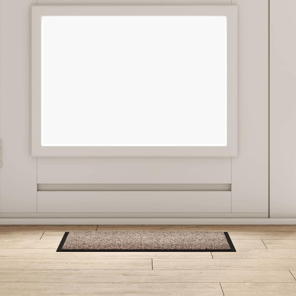 Door Mat Beige 60 x 40 x 1.2 cm Teddy Fabric