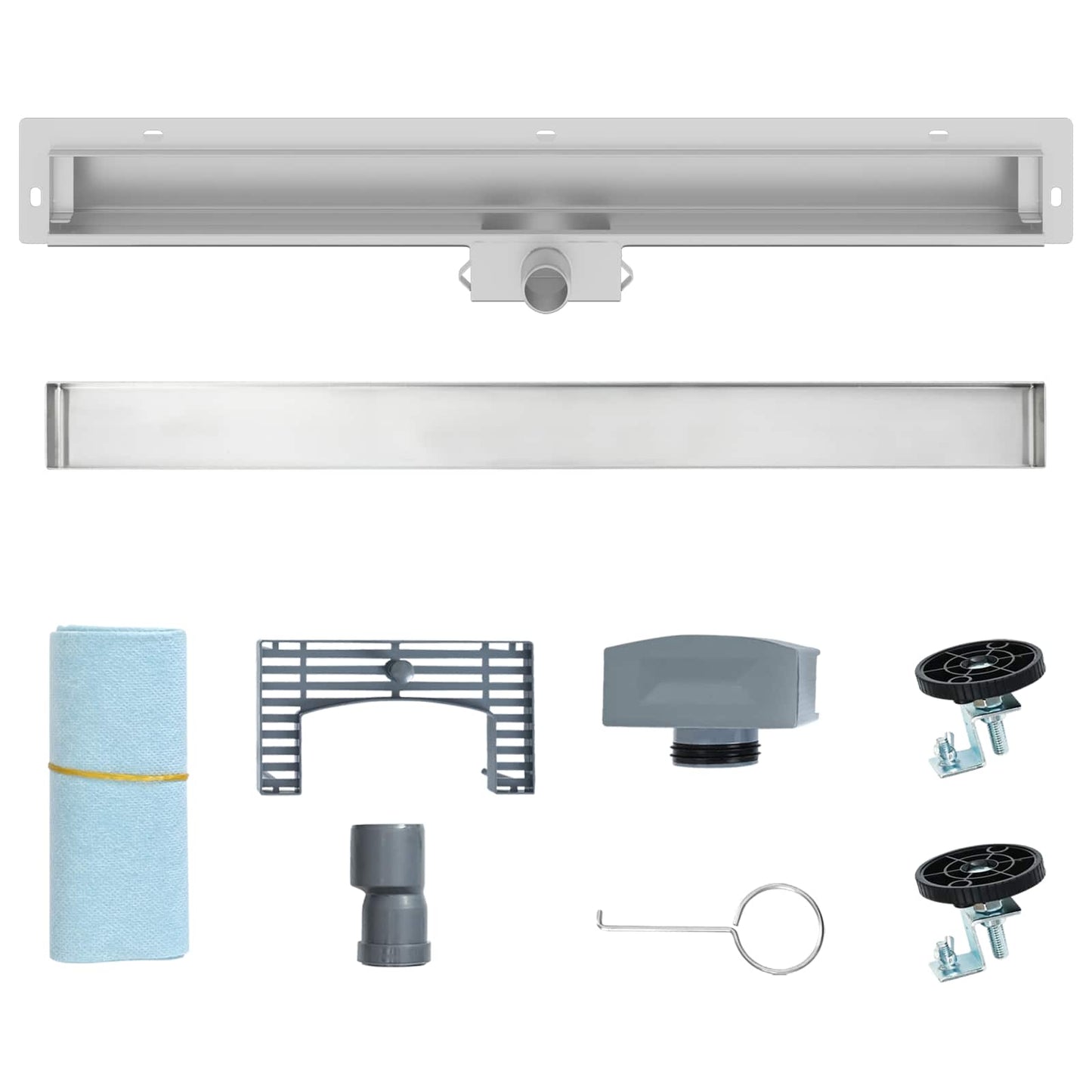 Wall Mounted Shower Drain Silver 80 cm Stainless Steel 304