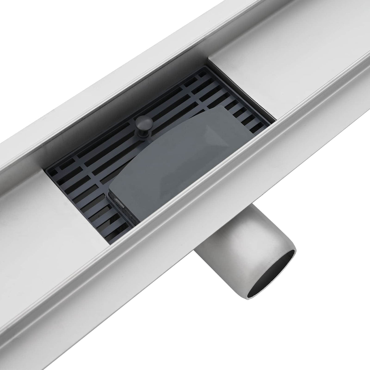 Shower Drain with Line Design Silver 70 cm Stainless Steel 304