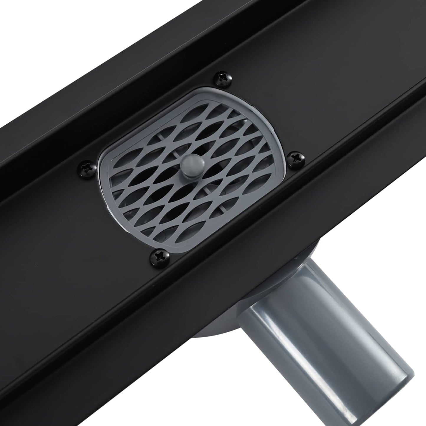 Shower Drain 2-in-1 with 360° Siphon Black 50 cm