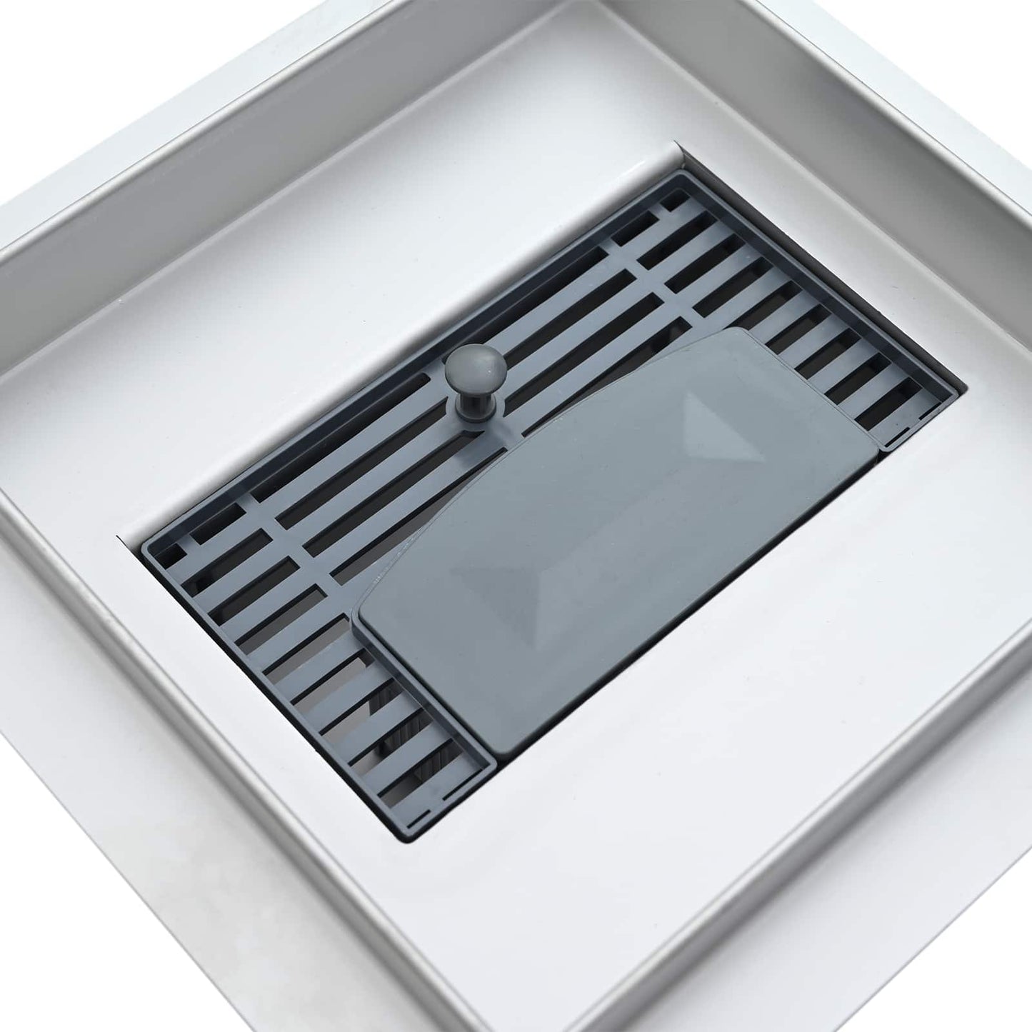 Dot Shower Drain Silver 15 x 15 cm Stainless Steel 304