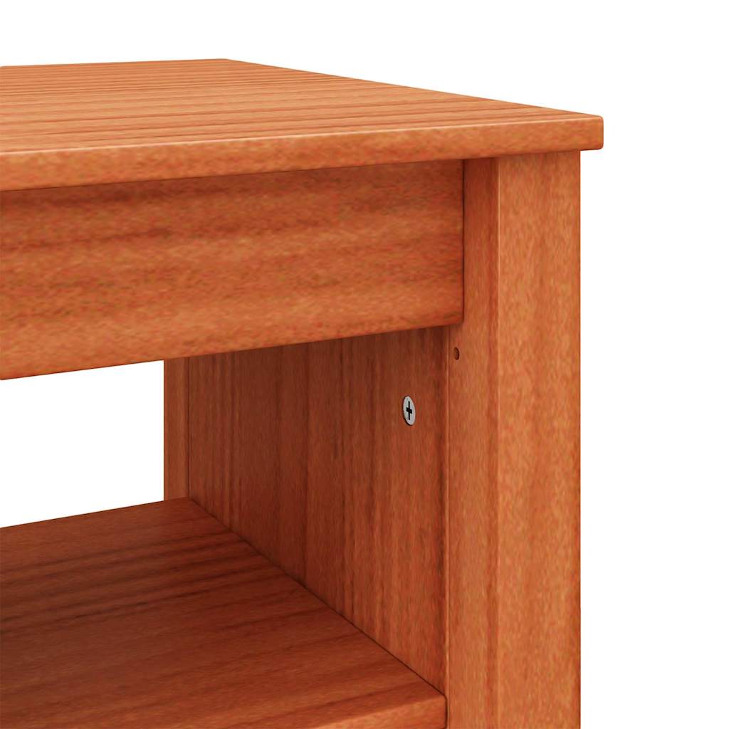 Shoe Bench 160 x 36.5 x 50 cm Wax Brown
