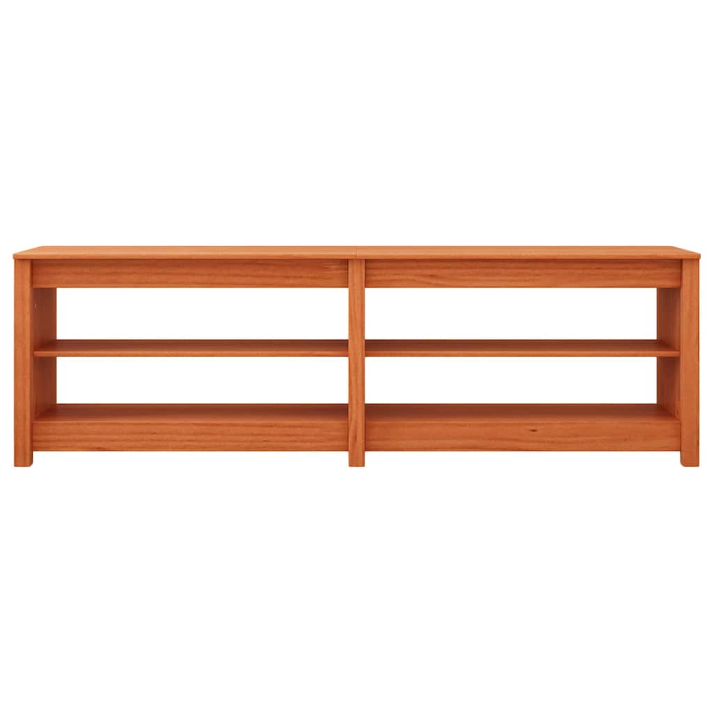 Shoe Bench 160 x 36.5 x 50 cm Wax Brown