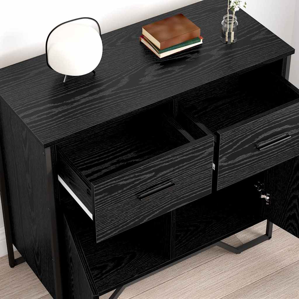 Sideboard Black Oak 79.5 x 35.5 x 74.5 cm