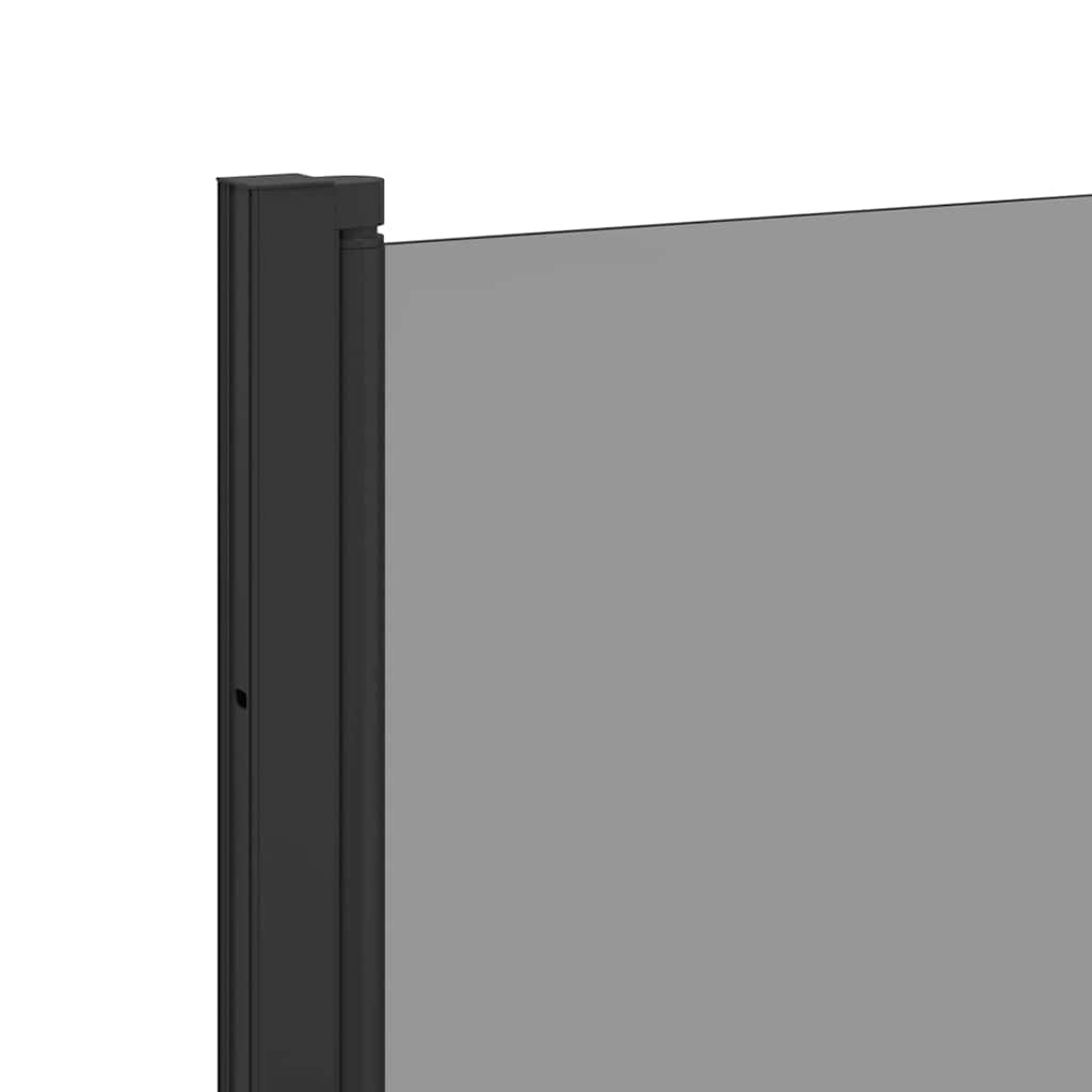 Bath Shower Screen Black 130 x 138 cm Tempered Glass